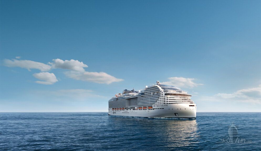 Nya kryssningsfartyget MSC World Atlantic utgår från Port Canaveral